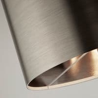Rachel Floor Lamp - Black Metal, Satin Silver & Chrome Shade