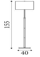 Rachel Floor Lamp - Black Metal, Satin Silver & Chrome Shade