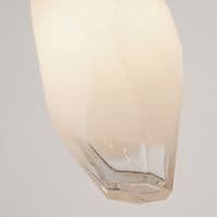 Rocky 1Lt Pendant, Satin Brass Metal  & Glass