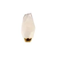 Rocky 1Lt Wall Light, Satin Brass Metal  & Glass