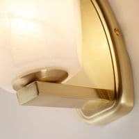 Rocky 1Lt Wall Light, Satin Brass Metal  & Glass
