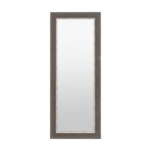 Rustic pewter effect bevelled edge leaner mirror FOE119177