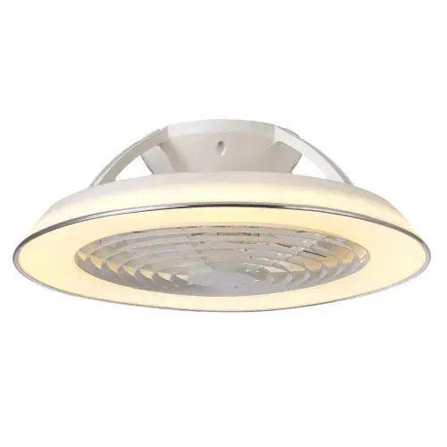 Samoa LED Dimmable Ceiling Light DC Reversible Fan, White Finish c/w Remote Control