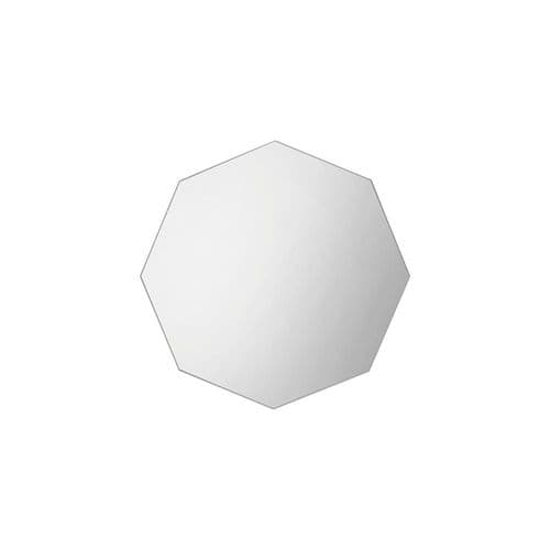 Satin silver octagon mirror FOE109528