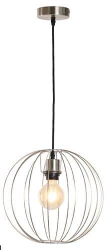 Scandi Metal Wire Satin Nickel 86 Ceiling Pendant