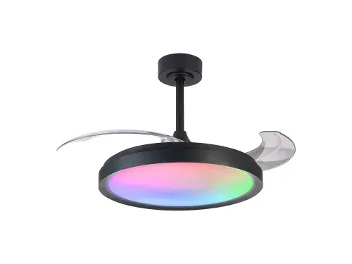 Siberia LED Dimmable White/RGB Ceiling Light Remote Control Black