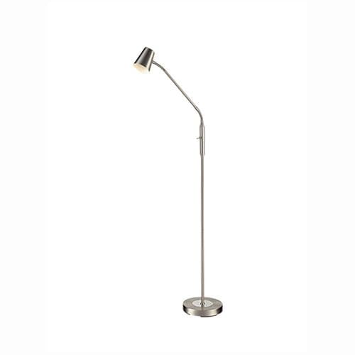 1 Light Satin Nickel Floor Reading And Craft Lamp With Flexible Arm GSBSL248
