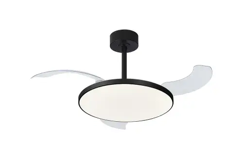 Slim Fan LED Dimmable Ceiling Light Remote Control Black