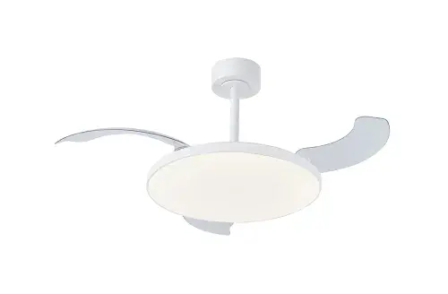 Slim Fan Mini LED Dimmable Ceiling Light Remote Control White