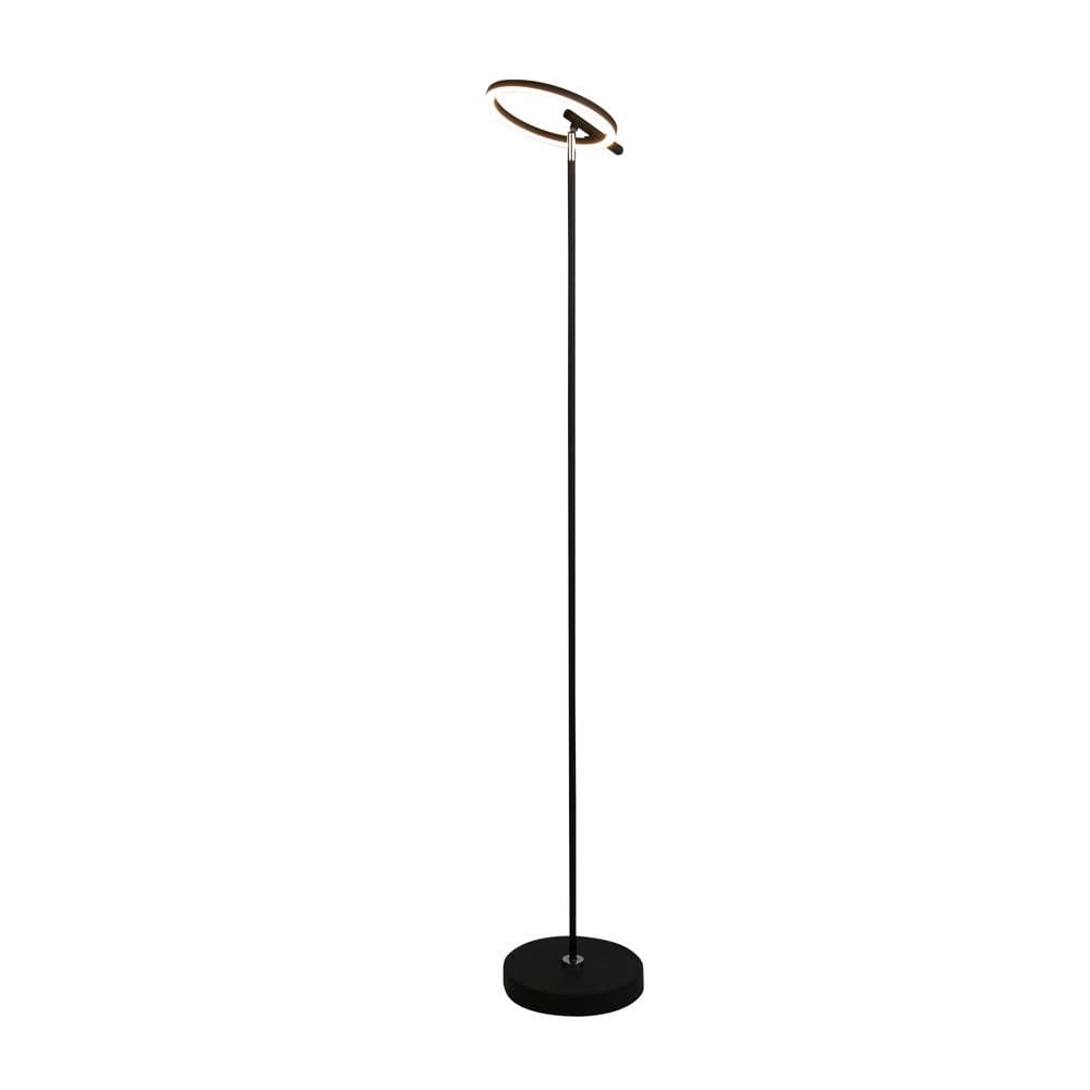 Space LED Floor Lamp, Black Metal