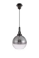 SPECIAL ITEM Barcelona 2m 3 Light Round With Smoke Fade Glass,3 x E27,Black Chrome/Smoked/Matt Black