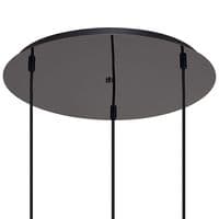 SPECIAL ITEM Barcelona 2m 3 Light Round With Smoke Fade Glass,3 x E27,Black Chrome/Smoked/Matt Black