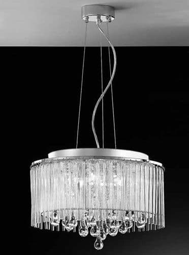 Spirit 6 Light Hanging Chandelier with Crystal Drops GSBFL2161/6