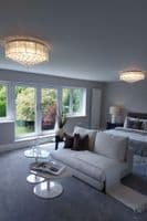 Spirit 8 Light Flush Fitting with Crystal Drops GSBFL2160/8