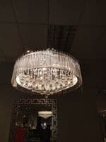 Spirit 8 Light Flush Fitting with Crystal Drops GSBFL2160/8