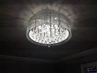 Spirit 8 Light Flush Fitting with Crystal Drops GSBFL2160/8
