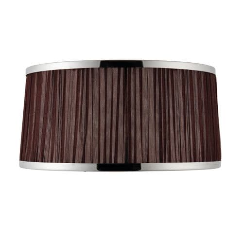Suffolk This 13 inch Suffolk shade with a polished nickel trim chocolate