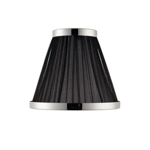 Suffolk This 8 inch Suffolk shade with a polished nickel trim black