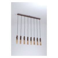 Sweden II 8Lt Bar Pendant - Mocha Metal & Amber Glass