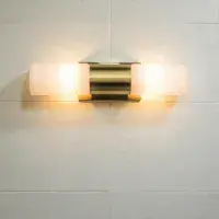 Talia IP44 2 Light Satin Brass Wall Light TAL02SBWL