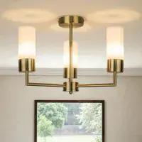 Talia IP44 3 Light Satin Brass Ceiling Light TAL03SB