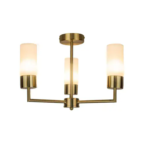 Talia IP44 3 Light Satin Brass Ceiling Light TAL03SB