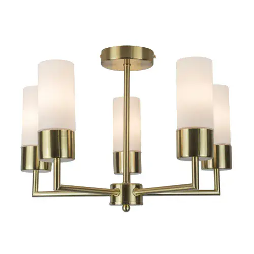 Talia IP44 5 Light Satin Brass Ceiling Light TAL05SB