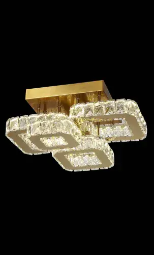 Taz 4 square-style rings Copper Gold Crystal Light LL8730