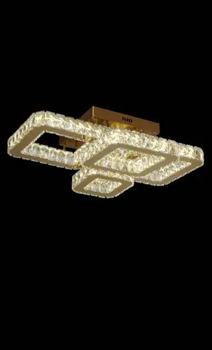 Taz 4 square-style rings Copper Gold Crystal Light LL8740