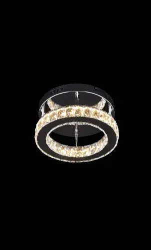 Taz Double Ring Copper Gold Crystal Light LL8761