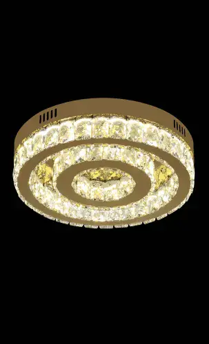 Taz Double Ring Sleek Gold Crystal Light LL8760