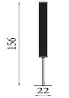 Thread LED Floor Lamp, Gold Mesh and Matt Black Metal