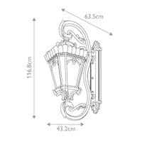 Tournai 4 Light Outdoor Wall 4 Light KL-TOURNAI1G-XL