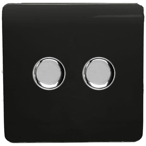 Trendi, Artistic Modern 2 Gang 2 Way LED Dimmer Switch 5-150W LED / 120W