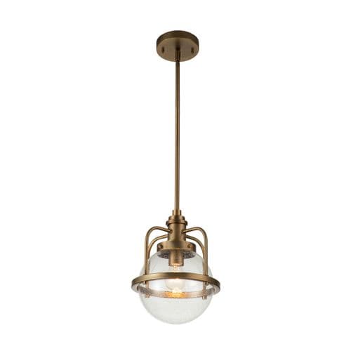 Triocent 1 Light Pendant/ Semi - Natural Brass QN-TRIOCENT-P-NBR