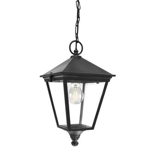 Turin 1 Light Chain Lantern Pendant T8-BLACK