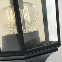Turin 1 Light Half Lantern T9-BLACK