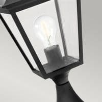 Turin 1 Light Pedestal T3-BLACK