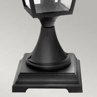 Turin 1 Light Pedestal T3-BLACK