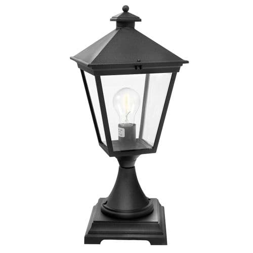 Turin 1 Light Pedestal T3-BLACK