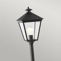 Turin 1 Light Post Pillar T4-BLACK