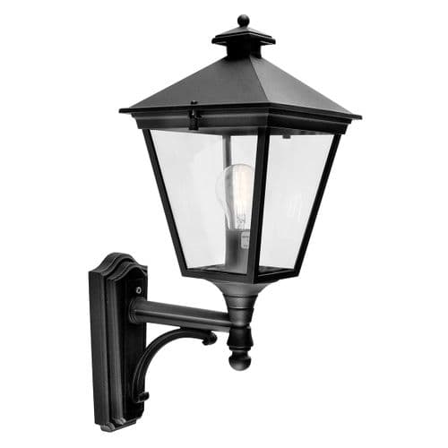 Turin 1 Light Up Wall Lantern T1-BLACK