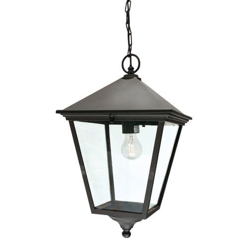 Turin Grande 1 Light Chain Lantern Pendant TG8-BLACK