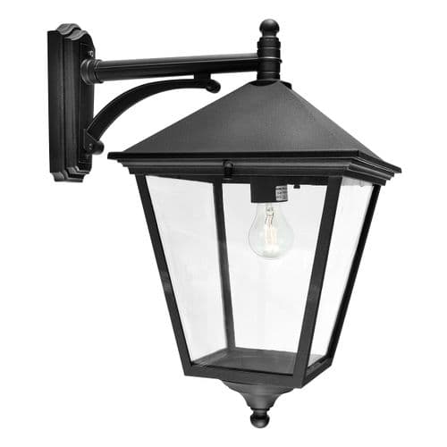 Turin Grande 1 Light Down Wall Lantern TG2-BLACK