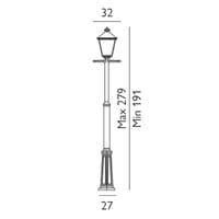 Turin Grande 1 Light Signal Post TG5-BLACK