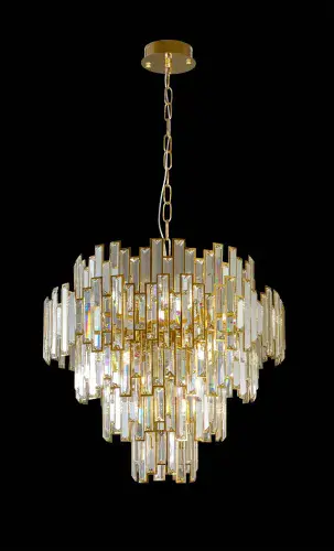 Victoria Copper Gold Crystal Radiant Chandelier LL8970