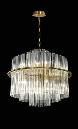 Victoria Hanging Crystals Copper Gold Pendant Radiant Chandelier LL8945