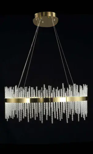 Victoria polished gold glass drops hanging light Chandelier LL7300