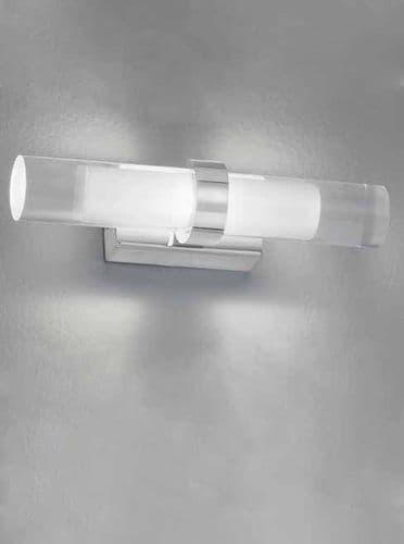 2 Light Chrome IP44 LED Wall Fitting GSBWB051