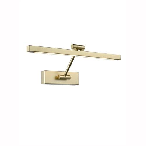 1 Light Matt Gold LED Square Section Picture Light 8W With Adjustable Head GSBWB091